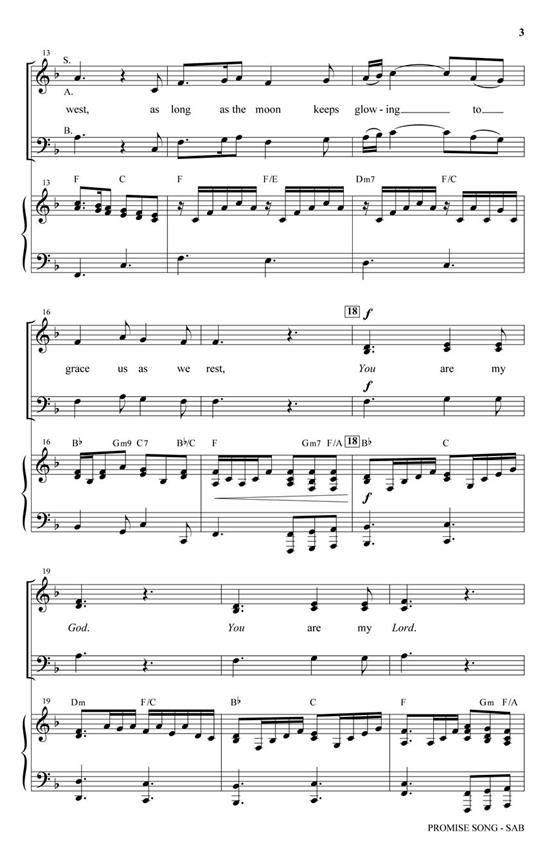 Promise Song - pro sbor SATB