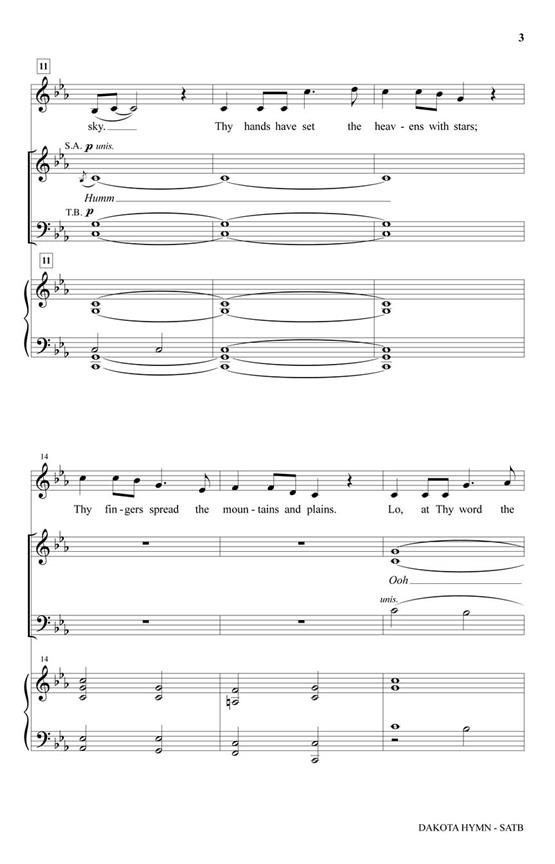 Dakota Hymn - pro sbor SATB