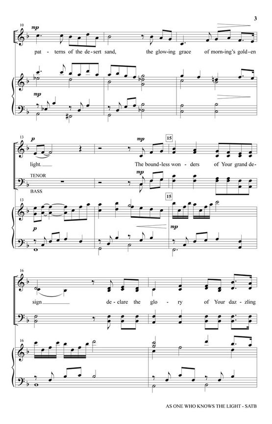 As One Who Knows the Light - pro sbor SATB