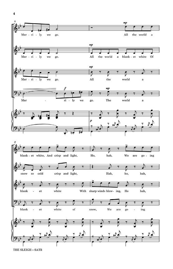 The Sleigh (A La Russe) - SATB noty pro sbor SATB