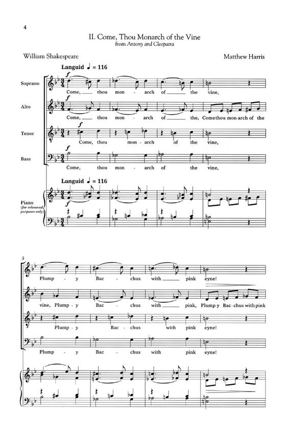 Shakespeare Songs, Book 5 SATB A Cappella