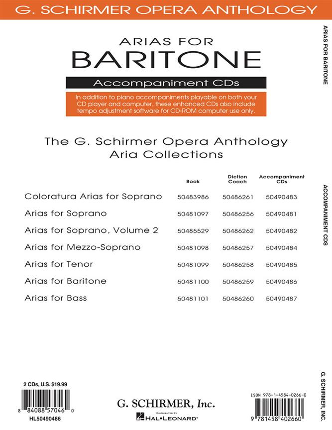 Arias for Baritone - pro zpěv