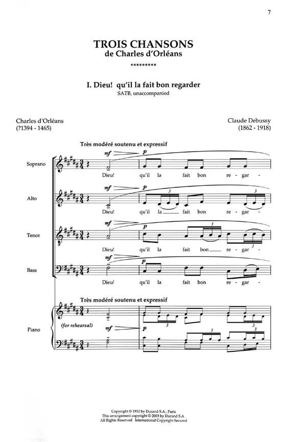 Trois Chansons SATB - de Charles d'Orleans