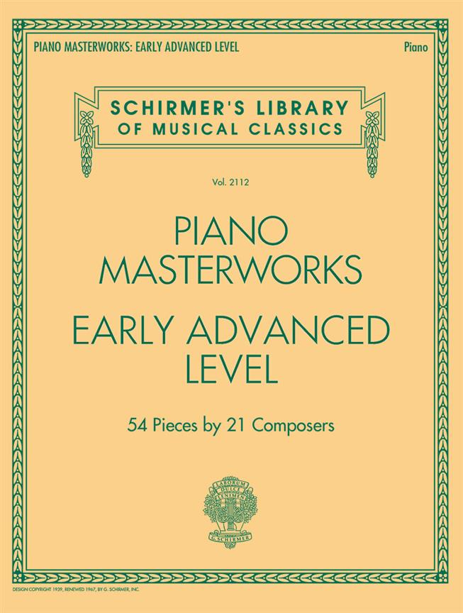 Piano Masterworks - Early Advanced Level - 54 Pieces by 21 Composers - klasické skladby na klavír