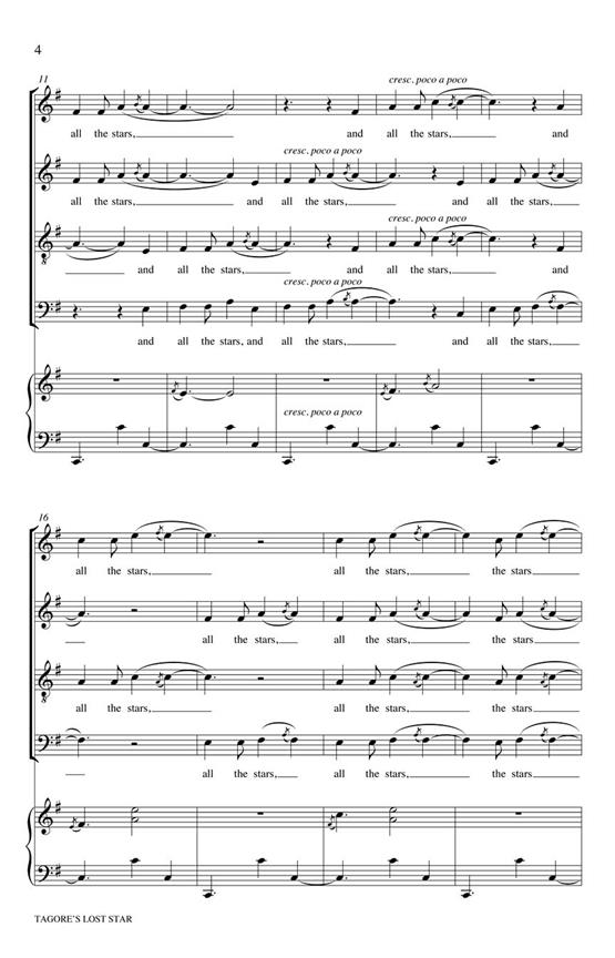 Tagore's Lost Star noty pro sbor SATB