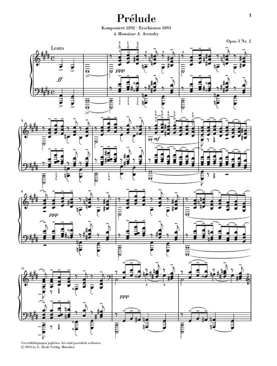 Prélude C Sharp Minor Op.3 No.2 - Prélude in c sharp minor op. 3 no. 2