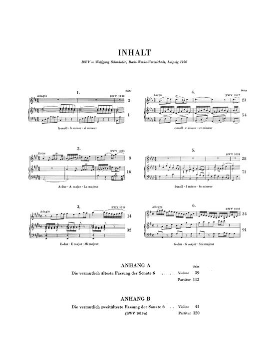 Six Sonatas for Violin and Piano - 6 Sonatas for Violin and Piano (Harpsichord)