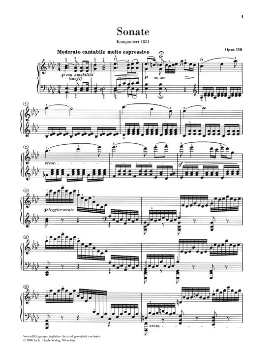 Piano Sonata In A Flat Op.110