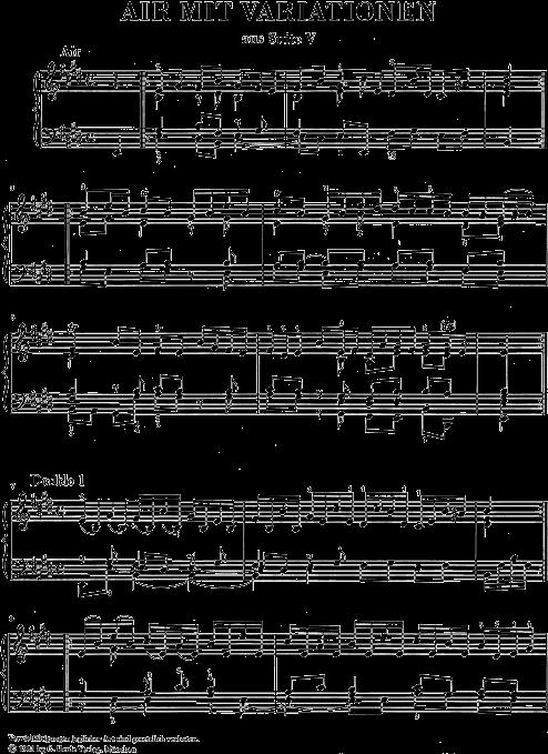 Air With Variations From Suite In E major