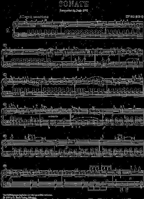 Piano Sonata In A Minor KV 310