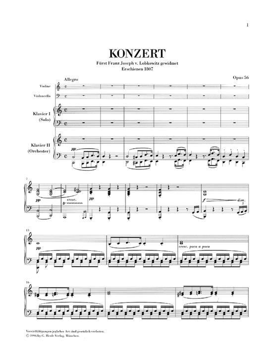 Concerto C major op. 56 noty pro čtyřruční klavír