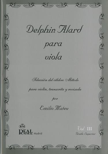 Delphin Alard para Viola, Vol.3 - Grado Superior - pro violu