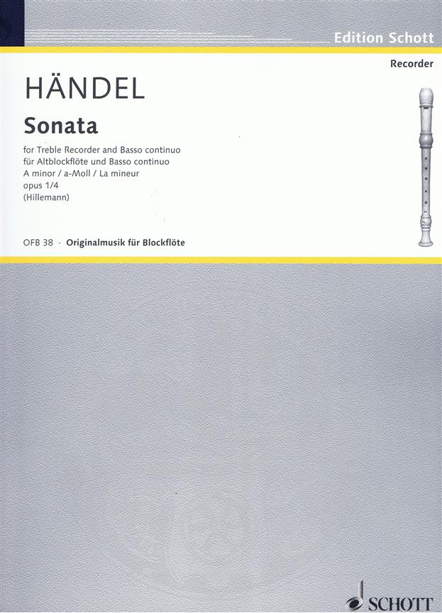 Sonata in A Minor Op 1/4 - altová flétna a klavír