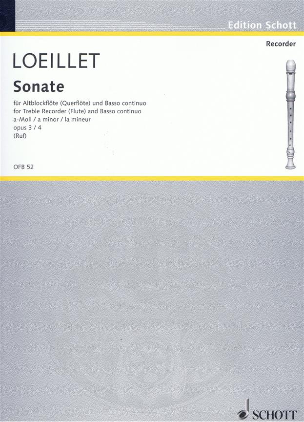 Sonaten(6) 4 A Op.3 - altová flétna a klavír