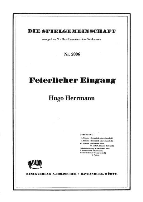 Feierlicher Eingang