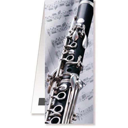 Bookmark Clarinet/Sheet music magnetic - 4,5 x 10, 5 cm - magnetická záložka do knihy