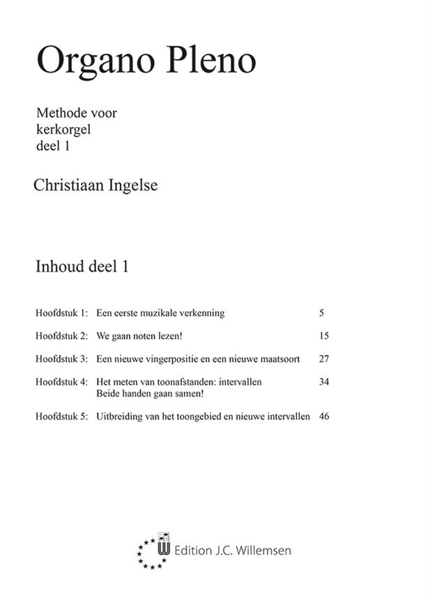 Organo Pleno, Methode Voor Kerkorgel Deel 1 - noty na varhany