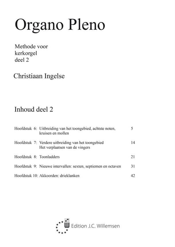 Organo Pleno, Methode Voor Kerkorgel Deel 2 - noty na varhany